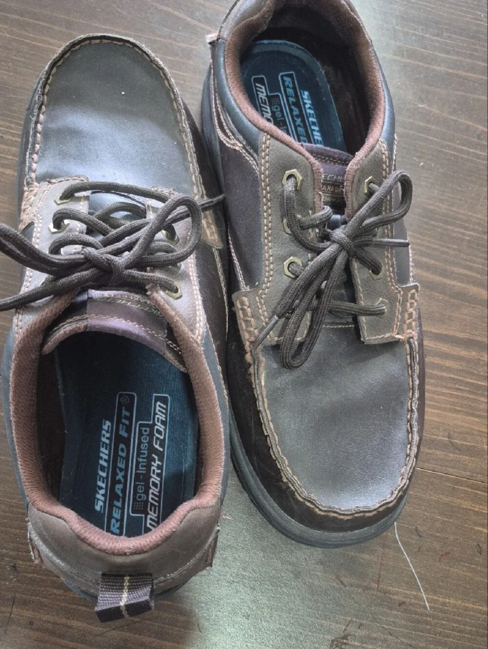 Skechers Men’s Dark Brown Lace-Up Boat Shoes